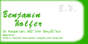 benjamin wolfer business card